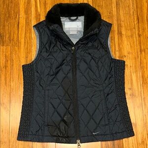 Nike Women's Dark Quilted Vest with Black Accents Gorpcore